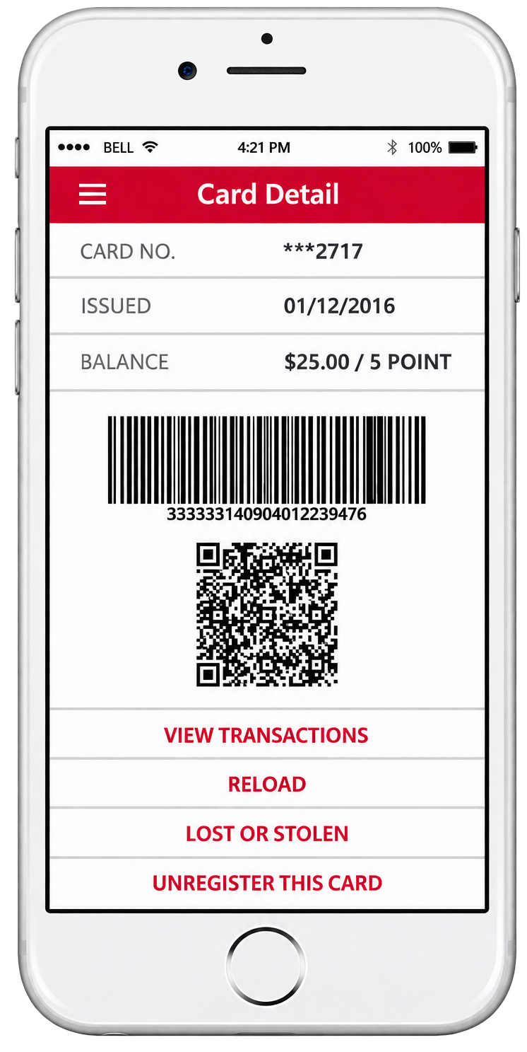 Card Detail iPhone Mockup