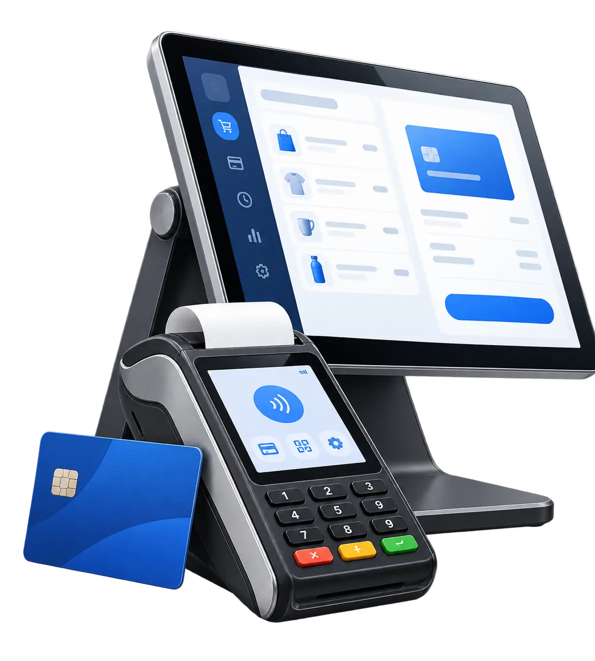 Modern POS terminal and payment card